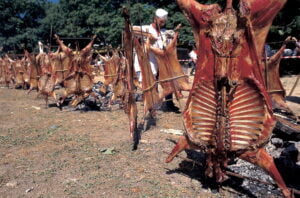 Fiesta del carneiro ó espeto de Moraña