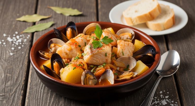 Receta tradicional de caldeirada de pescado gallega