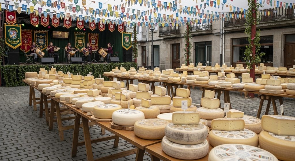 Festa do Queixo en Arzúa: quesos artesanos y música tradicional