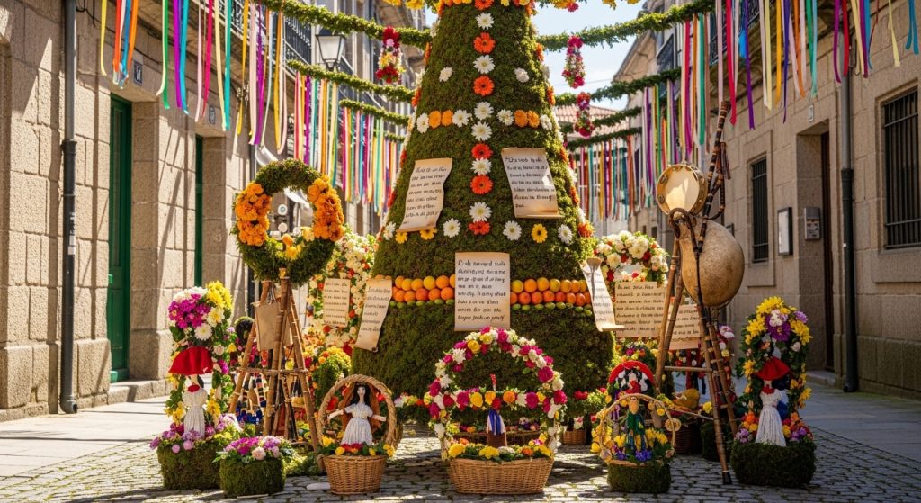 Festa dos Maios en Ourense: flores, versos y bienvenida a la primavera