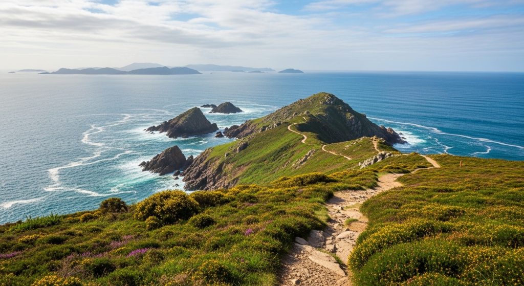 Senda das Illas Atlánticas: Ruta costeira que mira ós parques nacionais, Cangas