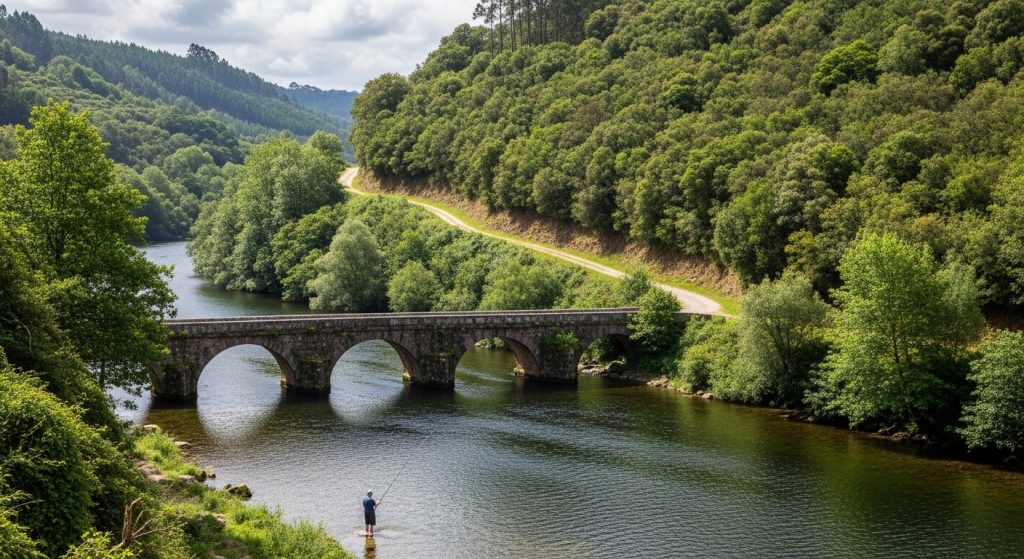 Camiño Real do Río Támega: Fronteira natural, pesca, ponte internacional
