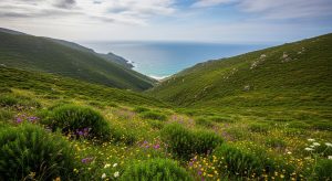 Recolección de hierbas aromáticas en la Serra do Xistral con un experto