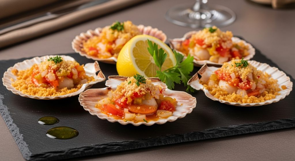 Dónde comer vieiras gratinadas en Santiago y alrededores