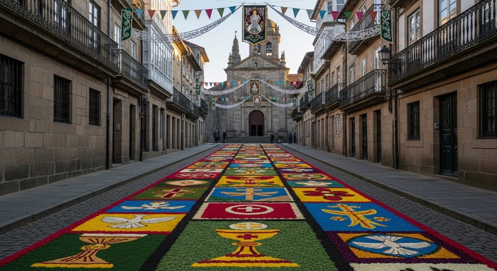 Festa do Corpus Christi de Ponteareas: alfombras florales y devoción en Galicia