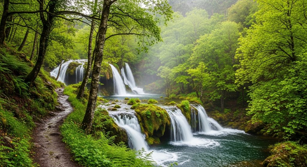 Ruta das Fervenzas do Toxa: saltos de auga e bosque autóctono