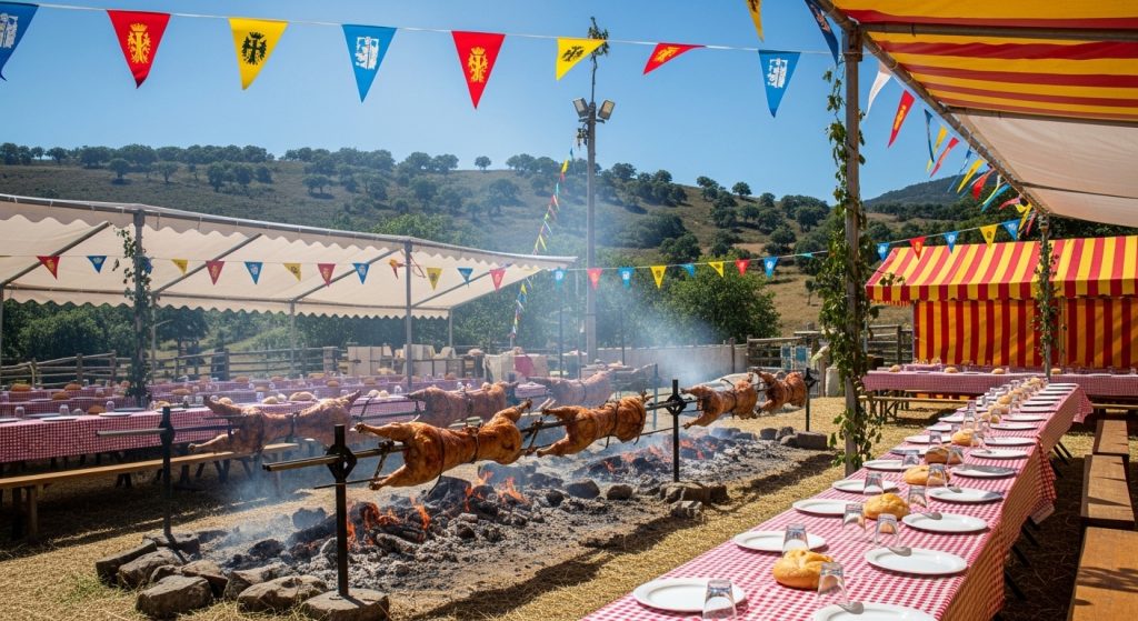 Festa do Carneiro ao Espeto de Moraña: tradición gastronómica y ambiente de romería