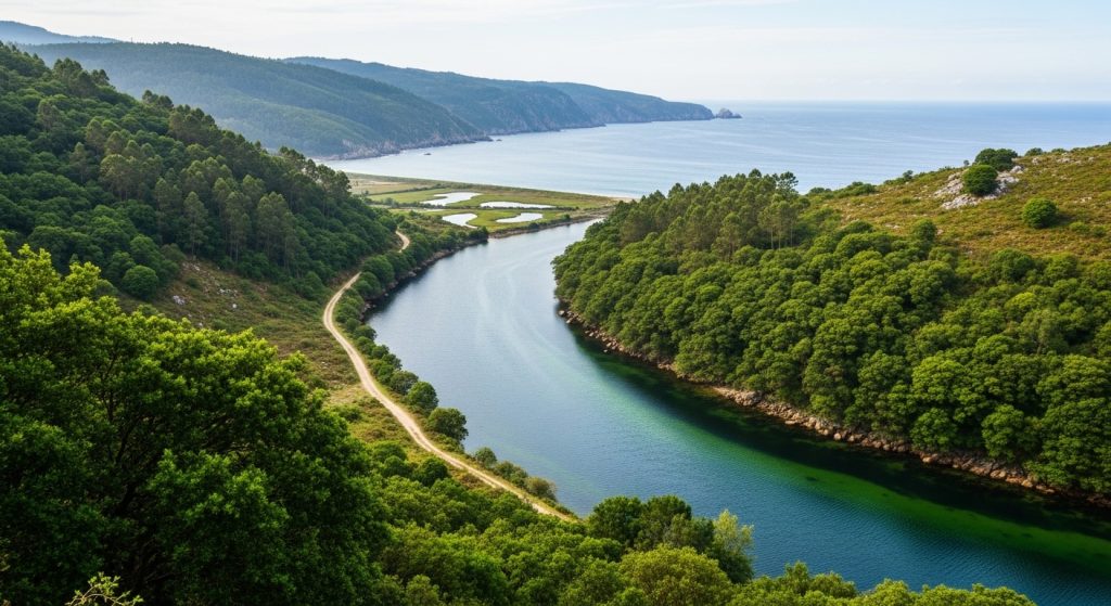 Sendeiro do Río Tambre: dende a Barquiña ás marismas de Muxía