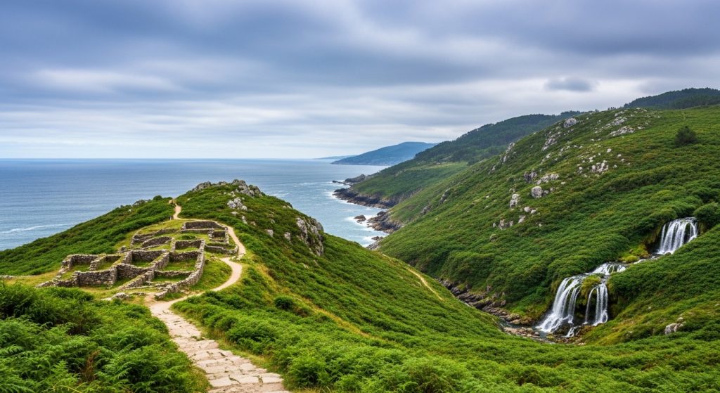 Sendeiro do Monte de Santa Comba: o xacemento castrexo e as fervenzas