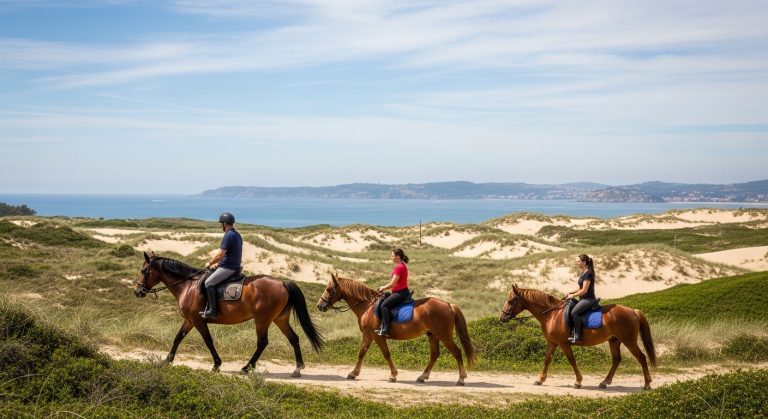 Travesía a caballo por las Dunas de Corrubedo en primavera