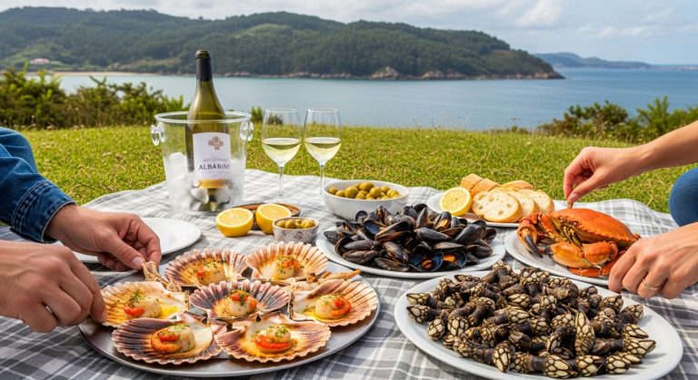 Plan en pareja: picnic de mariscos en la Isla de Arousa