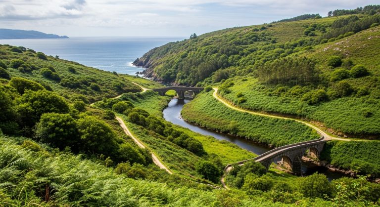 Senderismo por la ruta de los catorce puentes medievales de Tabeirós