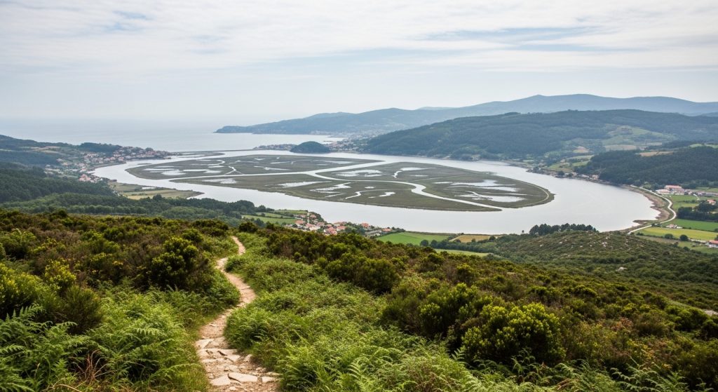 Ruta do Monte Faro: miradoiros sobre as catro rías baixas dende Noia