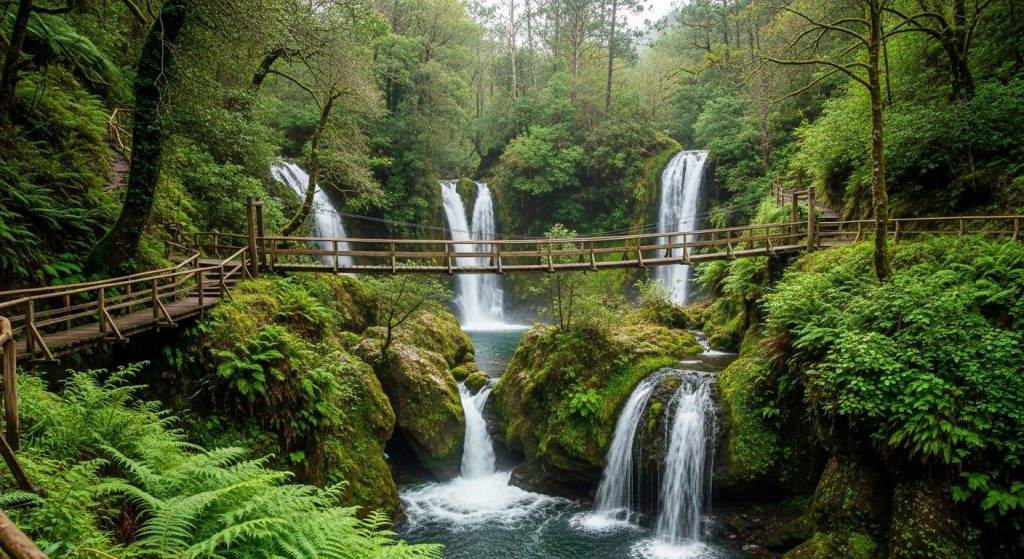 Sendeiro da Ribeira de Asma: pontes colgantes e fervenzas no Bierzo Ourenseán