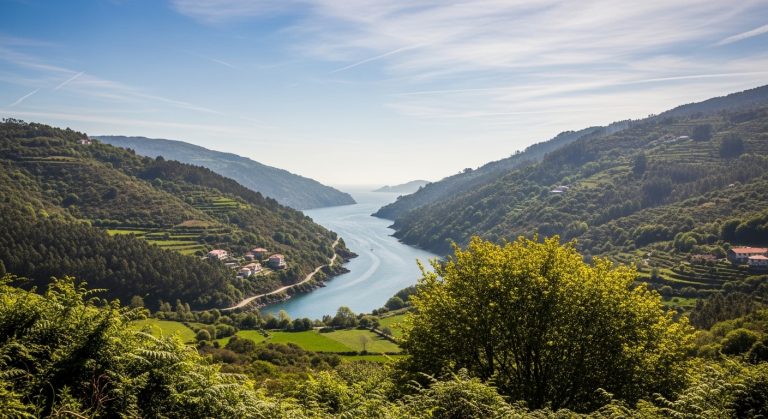 Ruta de los molinos de agua por el valle del río Mao en primavera
