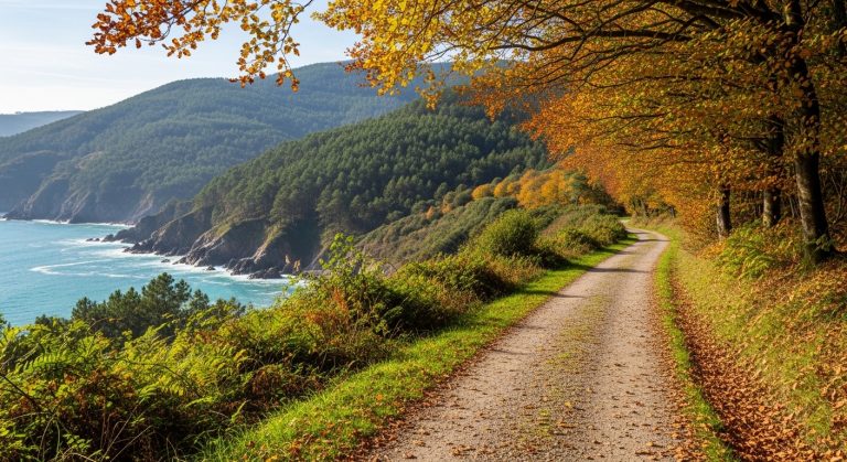 Ciclismo de gravel por las vías verdes de Galicia en otoño