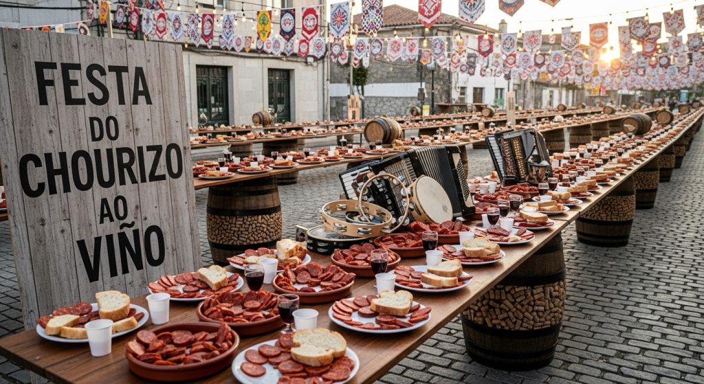 Festa do Chourizo ao Viño de Vila de Cruces: degustaciones y música tradicional