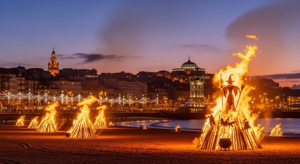 Fiestas de San Xoán en A Coruña: hogueras, magia y noche de meigas