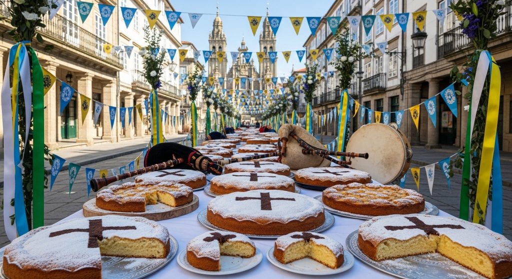 Festa da Tarta de Santiago en Compostela: dulce típico y degustación popular