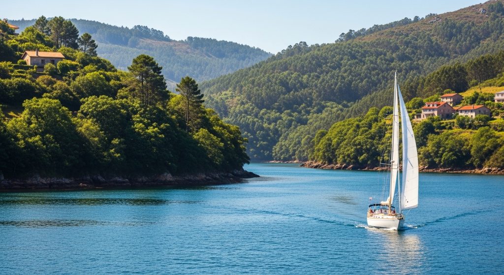 Vela en la ría de Muros-Noia: aventura y paisajes únicos