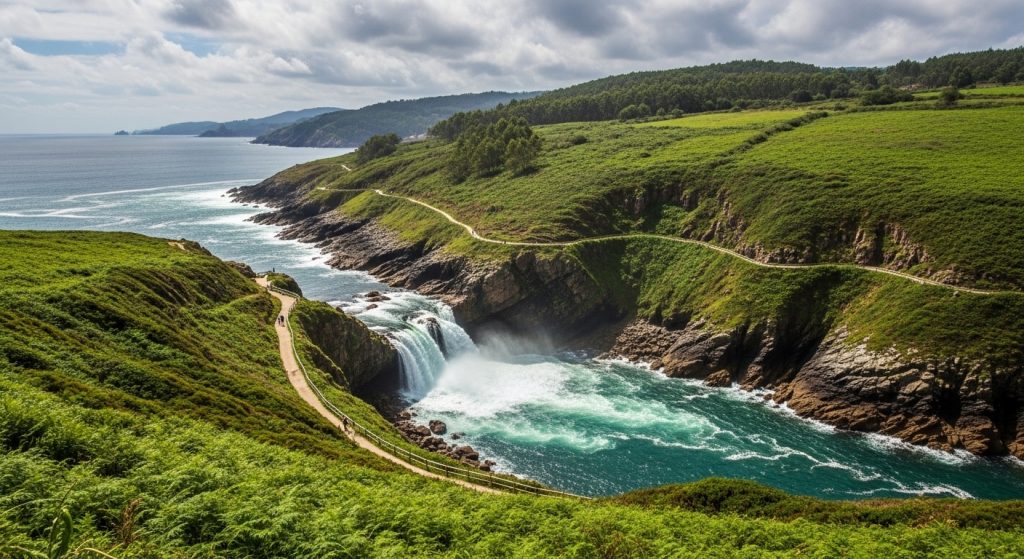 Ruta das Fervenzas de Ézaro: o único río que cae ao mar