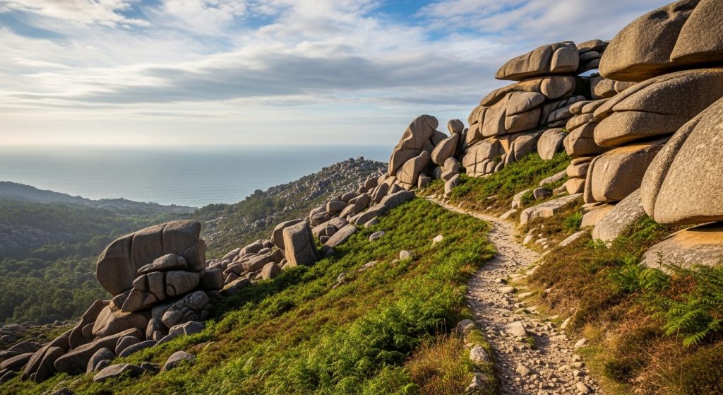 Travesía pola Serra do Galiñeiro: paisaxe granítica preto de Vigo