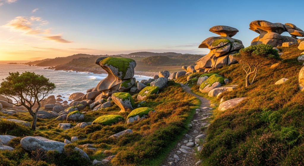Ruta dos Penedos de Pasarela e Traba: formacións rochosas e lendas