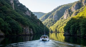 Paseo en catamarán por los cañones del Sil en verano