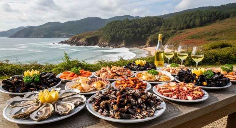 Degustación de marisco en O Grove durante el otoño