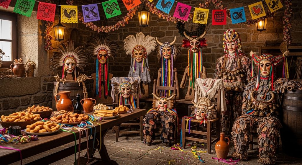 Entroido Ribeirao: carnaval ancestral y máscaras en Chantada