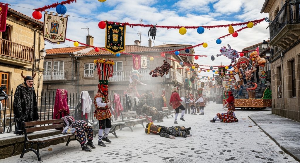 Entroido de Xinzo de Limia: disfraces, desfiles y batalla de harina