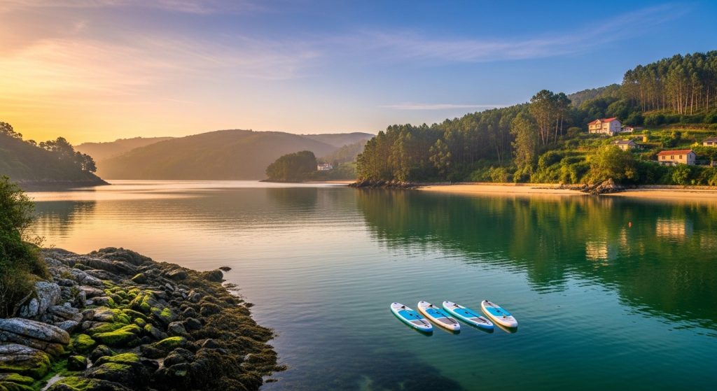 Aventura en paddle surf por la ría de Viveiro