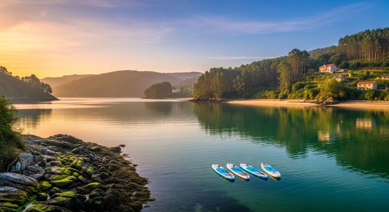 Aventura en paddle surf por la ría de Viveiro
