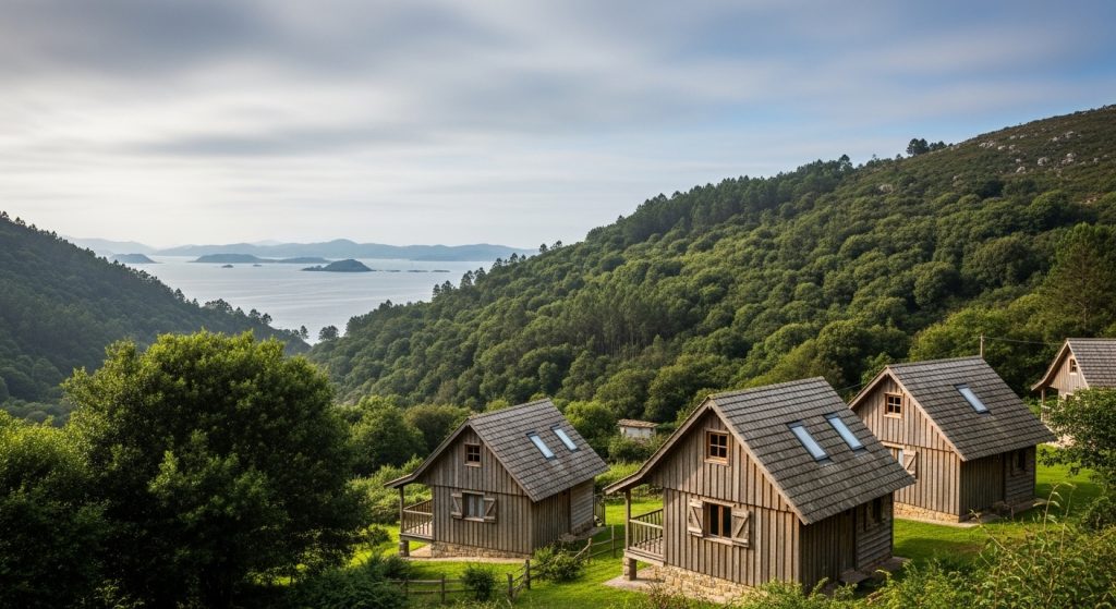Fin de semana rural en las cabañas de madera de Outes