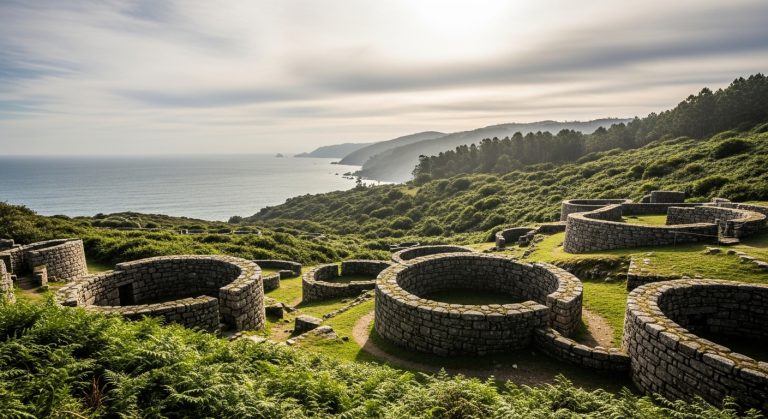 Paseo arqueológico por los castros de Baroña y Borneiro