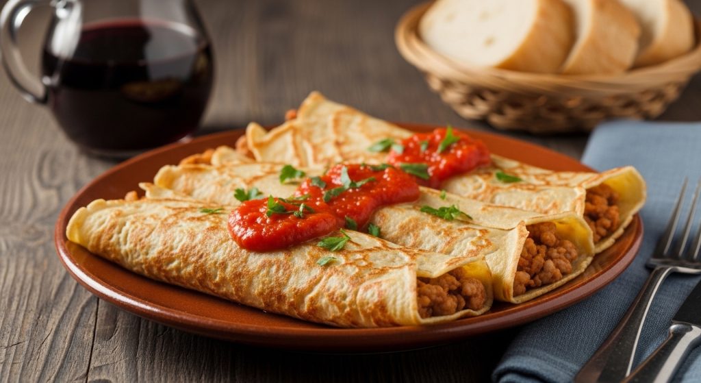 Filloas rellenas de marisco: el lujo en la masa más humilde