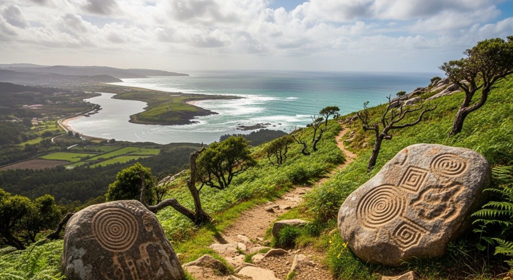 Ascensión ao Monte Santa Trega en A Guarda: arte rupestre e vistas á desembocadura