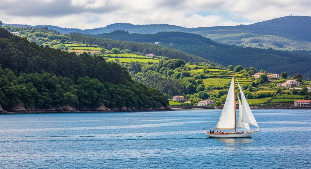 Paseo en velero por la ría de Muros e Noia