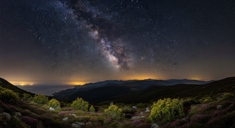 Observación de estrellas en el alto do Bidueiro