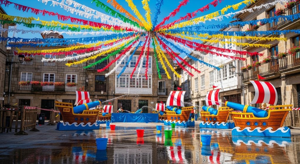 Festa da Auga en Vilagarcía de Arousa: batallas navales y diversión veraniega
