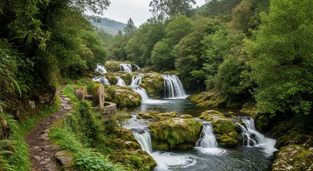 Sendeiro do río Barosa en Pontevedra: muíños e fervenzas