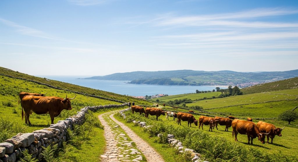 Travesía da Serra do Suído: pasteiros e vacas vikingas