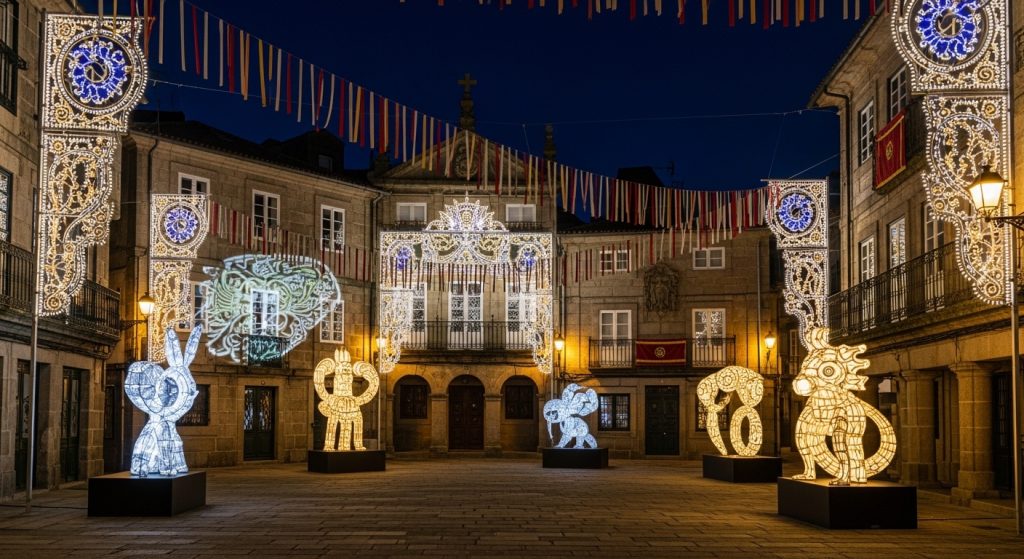 Festival de la Luz de Marín: iluminación, arte contemporáneo y noche mágica