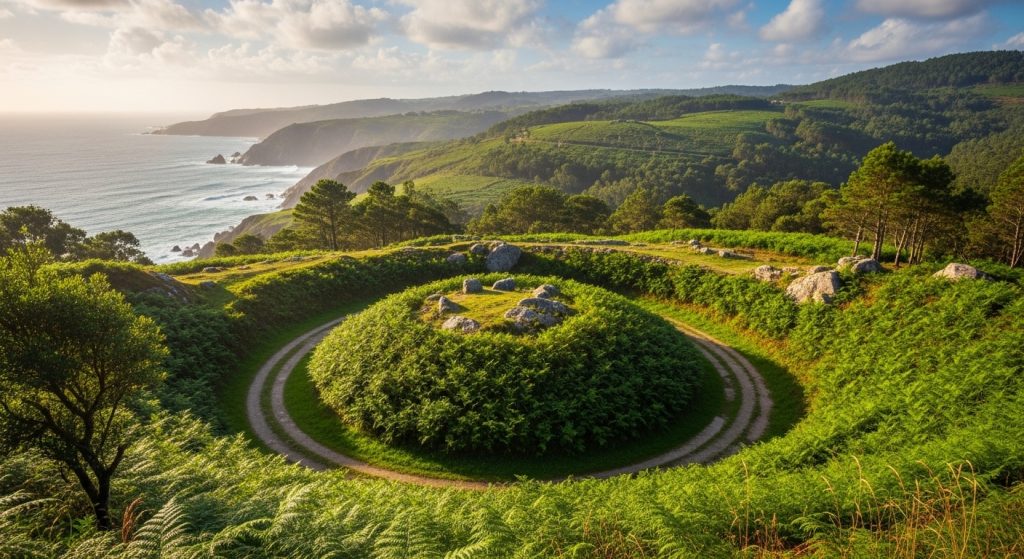 Ruta do Cerqueiro en Mazaricos: sendeiro circular e castros