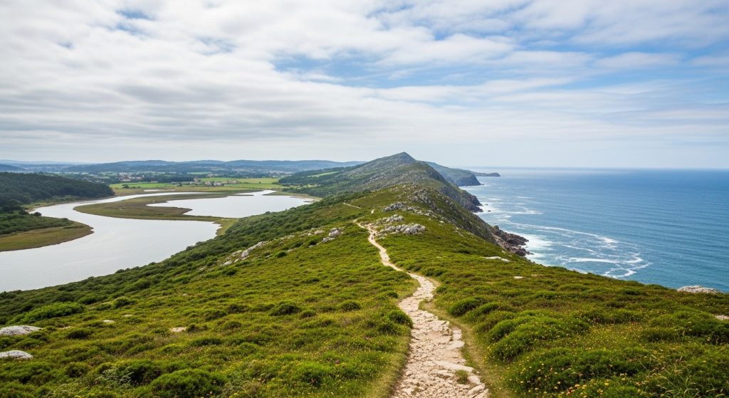 Ascensión ao Monte Louro: a tripla vista de ría, lagoa e mar