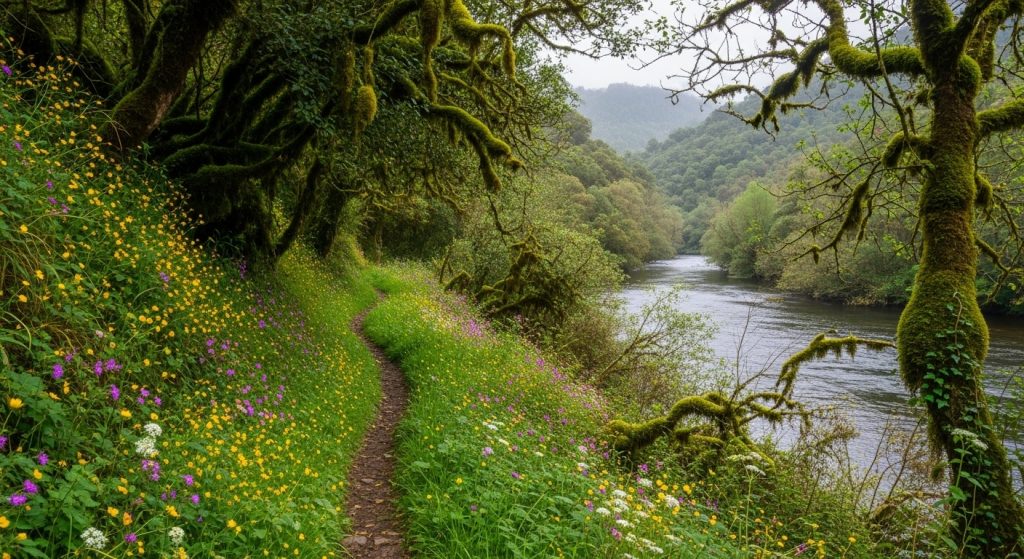 Percorrido pola Ribeira do Ulla en Padrón: flores e camiños
