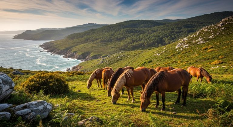 Senderismo por la Serra da Groba en busca de cabalos salvaxes
