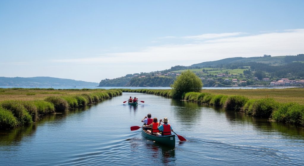 Escapada al río Ulla en piragua en verano
