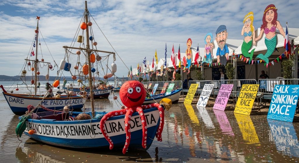 Festa da Dorna en Ribeira: humor, mar y competiciones disparatadas