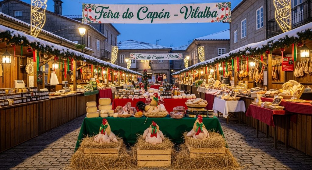 Feira do Capón en Vilalba: aves selectas y mercado navideño tradicional